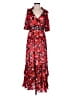 Self-Portrait 100% Polyester Red Casual Dress Size 2 - photo 1