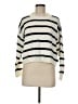 Shein 100% Acrylic Stripes Ivory Pullover Sweater Size 6 - photo 1