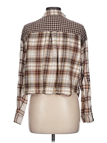 American Eagle Outfitters Long Sleeve Button-Down Shirt (view 2)