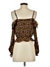 Love Tree 100% Polyester Brown 3/4 Sleeve Blouse Size S - photo 2