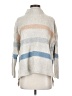 Rielle Stripes Gray Turtleneck Sweater Size S - photo 1