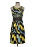 BCBGMAXAZRIA Graphic Blue Cocktail Dress Size S - photo 1