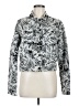 Paige 100% Polyester Floral Jacquard Gray Silver Jacket Size M - photo 1