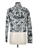 Paige 100% Polyester Floral Jacquard Gray Silver Jacket Size M - photo 2