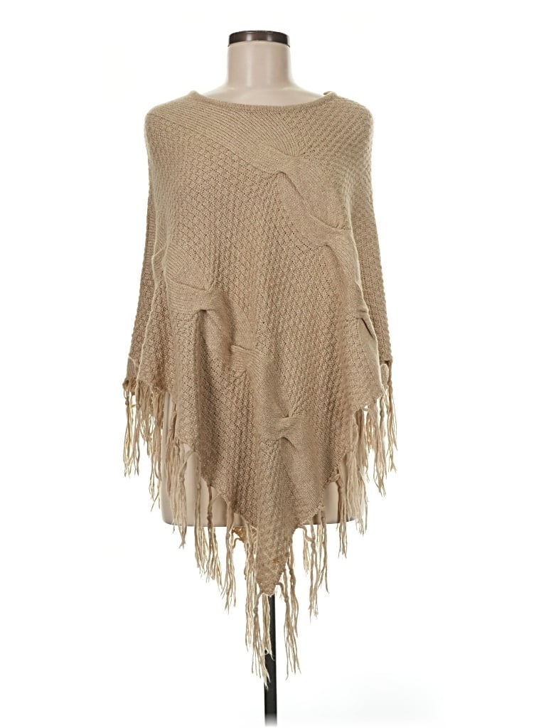 Pre-owned Forever 21 Poncho In Tan
