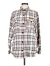 Simply Southern 100% Polyester Plaid Tan Cardigan Size M - photo 1