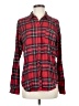 Hollister Plaid Red Long Sleeve Button-Down Shirt Size S - photo 1