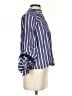 Zara Basic Stripes Blue 3/4 Sleeve Blouse Size S - photo 4