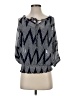 Iz Byer 100% Polyester Silver 3/4 Sleeve Blouse Size S - photo 1
