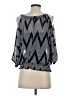Iz Byer 100% Polyester Silver 3/4 Sleeve Blouse Size S - photo 2