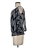Iz Byer 100% Polyester Silver 3/4 Sleeve Blouse Size S - photo 5