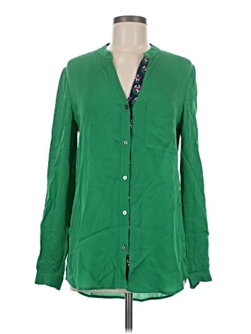 Diane von Furstenberg Long Sleeve Silk Top (view 1)