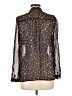 Olive and Oak 100% Polyester Animal Print Black Long Sleeve Blouse Size L - photo 2