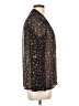Olive and Oak 100% Polyester Animal Print Black Long Sleeve Blouse Size L - photo 4