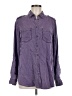 Express 100% Lyocell Purple Long Sleeve Button-Down Shirt Size M - photo 1