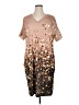 Assorted Brands Graphic Brown Cocktail Dress Size XL - photo 1