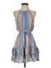 Unbranded 100% Rayon Stripes Blue Casual Dress Size S - photo 1