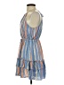 Unbranded 100% Rayon Stripes Blue Casual Dress Size S - photo 5
