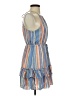 Unbranded 100% Rayon Stripes Blue Casual Dress Size S - photo 4