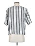 sandwich_ 100% Linen Stripes Silver Short Sleeve Blouse Size EU 36 / US 6 - photo 2
