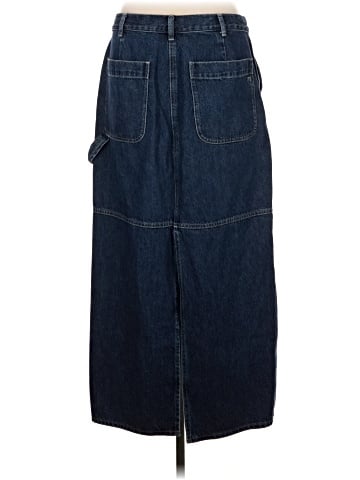 Madewell Denim Carpenter Maxi Skirt in Handlon Wash (view 2)