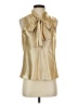 Black Label by Evan Picone 100% Polyester Gold Sleeveless Blouse Size S - photo 1