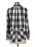 Sam Edelman 100% Rayon Plaid Silver Long Sleeve Button-Down Shirt Size M - photo 2