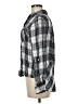 Sam Edelman 100% Rayon Plaid Silver Long Sleeve Button-Down Shirt Size M - photo 5