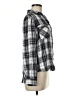 Sam Edelman 100% Rayon Plaid Silver Long Sleeve Button-Down Shirt Size M - photo 4