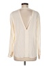A.L.C. 100% Silk Ivory Long Sleeve Silk Top Size 8 - photo 2