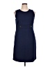 Tory Burch Solid Blue Casual Dress Size XL - photo 1