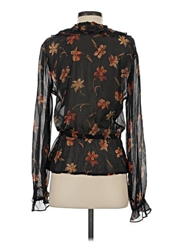 Paige Long Sleeve Silk Top (view 2)