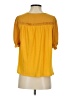 Current Air 100% Polyester Yellow Short Sleeve Blouse Size S - photo 2