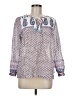 Point Sur 100% Cotton Blue Long Sleeve Blouse Size 6 - photo 1