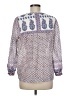 Point Sur 100% Cotton Blue Long Sleeve Blouse Size 6 - photo 2