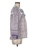 Point Sur 100% Cotton Blue Long Sleeve Blouse Size 6 - photo 4