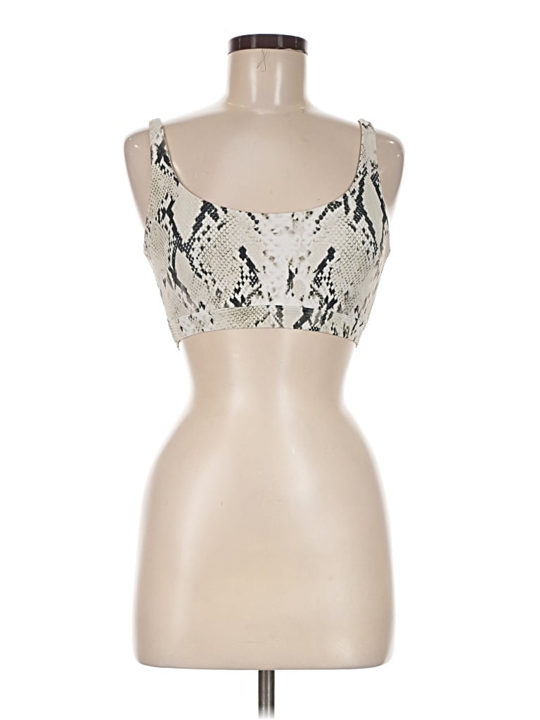Pre-owned Unbranded Tank Top Silver Strapless Neckline Tops
