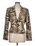 Sandra Darren Animal Print Gold Blazer Size 12 - photo 1