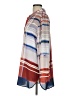 Nic + Zoe 100% Polyester Stripes Red Orange Long Sleeve Blouse Size L - photo 5