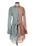Madison Marcus 100% Polyester Stripes Teal Casual Dress Size S - photo 1