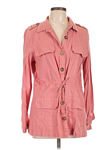 Just Fab 3/4 Sleeve Button-Down Shirt (view 1)