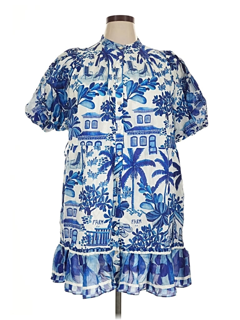 Pre-owned Farm Rio Casual Dress In Blue