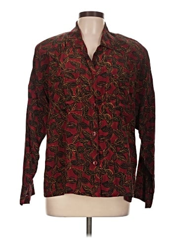 Linda Allard Ellen Tracy Long Sleeve Silk Top (view 1)