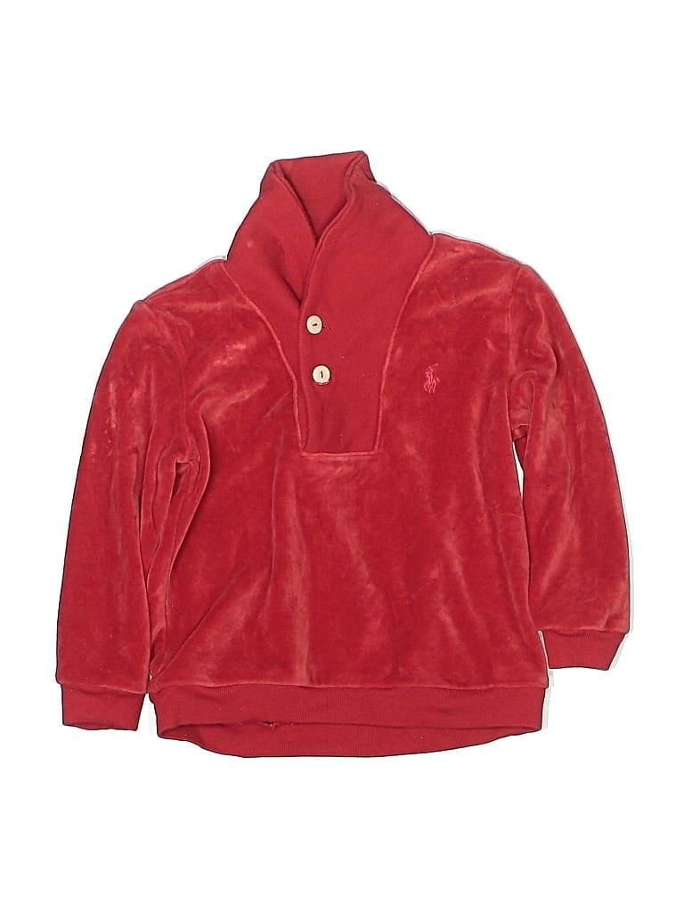 Pre-owned Ralph Lauren Kids' Long Sleeve Polo In Red