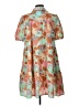 Hayden 100% Polyester Print Orange Casual Dress Size L - photo 2
