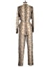 Lini Animal Print Gold Jumpsuit Size S - photo 2