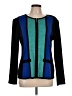 misook Color Block Teal Long Sleeve Blouse Size L - photo 1