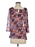 Ninety 100% Polyester Purple 3/4 Sleeve Blouse Size S - photo 1