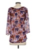 Ninety 100% Polyester Purple 3/4 Sleeve Blouse Size S - photo 2