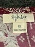 Style&Co Burgundy Short Sleeve Blouse Size XL - photo 7